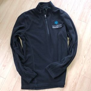 Securian winter run black fleece quarter zip
